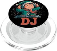 Santa's little Helper Elf with DJ Booth Costume PopSockets PopGrip for MagSafe