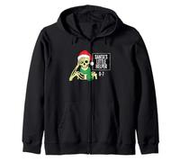 Santa's Little Helper Skeleton Christmas 6-7 Six & Seven Zip Hoodie
