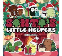 Santa's Little Helpers Coloring Book: 50 Kawaii Christmas Animals Coloring Book, Simple and Big Holiday Coloring Pages, Illustrated Pages with Thick ... and Seniors (Bold and Easy Coloring Book)