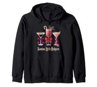 Santas Little Helpers Holiday Party Fun Christmas Cheer Zip Hoodie