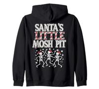 Santas Little Mosh Pit - Heavy Metal Christmas Seasonal Xmas Zip Hoodie