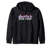 Santa's Little Raver Christmas Rave Techno Festival EDM Zip Hoodie