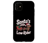 Santa's Little Rider Sleigh Pulling Dachshund Christmas Dog Case for iPhone 11