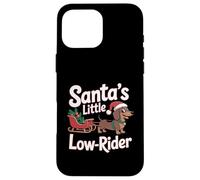 Santa's Little Rider Sleigh Pulling Dachshund Christmas Dog Case for iPhone 16 Pro Max