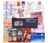 Santa's Lost Wallet Evidence Kit - Including an Actual Wallet - Magical Christmas Eve Set with Bank Card, Sleigh Flying License, North Pole Money, Loyalty Cards, Receipts & Many More Fun Surprises