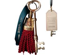 Santa's Magic Key, Santas Magic Key for No Chimney Houses with Box and Card, Holiday Tradition Metal Key Decoration, Vintage Santa Claus Christmas Ornament, Hanging Ornaments for Christmas Morning