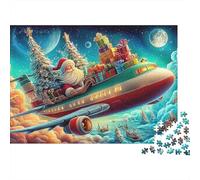Santa's Magical Ride Puzzles 1000 Piece for Adults Game for The Whole 70x50cm