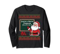 Santa's Math Problem 67 Viral Meme Christmas Ugly Sweater Long Sleeve T-Shirt