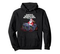 Santa's Mining Rig Never Sleeps, crypto bitcoin christmas Pullover Hoodie