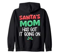 Santas Mom She's Got It Going On Emo Christmas Punk Holiday Zip Hoodie