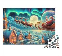 Santa's Night Flight 1000 Piece Jigsaw Puzzle Highly Playable Puzzle Perfect Present for Boys, Girls, Men & Women 38x26cm/1000pcs
