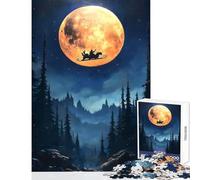 Santa's Night Flight Christmas Adults Puzzles 1000 Piece Jigsaws Great Gifts And Toys Stress Reliever AntiStress Toys for Ages 14 And over (50x75cm)