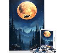 Santa's Night Flight Christmas Puzzles for Teenagers 1000 Pieces Gifts Birthday Pattern Assembly Toy Wall Decor Suitable for Ages 14 And Up (38x26cm)