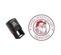 Santa's Official North Pole Seal - self Inking Stamp - Red Ink - 28mm