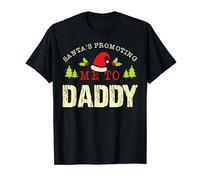 Santa's Promoting Me To Daddy Pregnancy Announcement Xmas T-Shirt