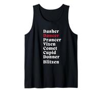 Santa's Reindeer Names List for Ballet Dancers Dancer Dance Tank Top