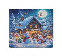 Santas Secret Village Billfold Wallet Leather Purse Cute Card Holder Clutch for Business Travel