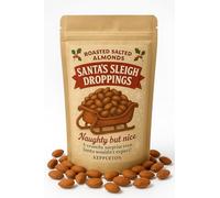 Santas Sleigh Droppings Naughty but nice. Funny Gag Gift Almond Snack for Christmas Parties, Secret Santa, Stocking Stuffers, Holiday Humor Treats, Unique Nutty Prank Present for Family & Friends
