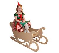 Santa's Sleigh MDF Large Wooden Freestanding & to sit in for Christmas