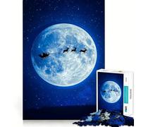 Santa's Sleigh on Christmas Eve 1000 Pieces Jigsaws Adults Puzzles Gifts Logic Ability Toy Slow Enjoy Accurate Cut Stylish Gift (38x26cm)