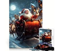 Santa's Sleigh Ride Christmas 1000 Piece Jigsaw Puzzles for Adults Jigsaw Mind Puzzle Mind Calm Art Assembly Unique Gift (50x75cm)