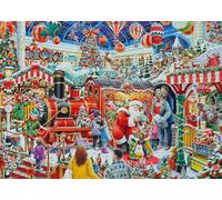 Ravensburger Christmas No29: Santa's Steam Train Grotto 1000 piece Jigsaw Puzzle for Adults and Kids Age 12 and Up
