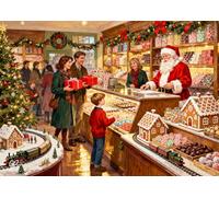 Santa's Sweet Shop Grovely Puzzles 1000 piece jigsaw puzzle for adults