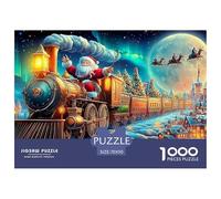 Santa's Train RideGargantuan Jigsaw Puzzles for Adults Comprising 1000 Advanced And Ruthlessly Difficult Challenging Puzzle Game Pieces - Forged to Be An Heirloom-Quality Gift Jigsaw Puzzles for Adul