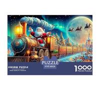 Santa's Train RideVibrant 1000-Piece Jigsaw Puzzles for Adults Showcasing Challenging Educational Games Perfect for Women And Men - These Vibrant Jigsaw Puzzles Are Tailored for Adults And Kids Age 1