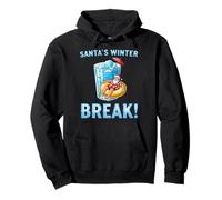 Santa's Winter Break Funny Vacation Christmas Xmas Claus Pullover Hoodie