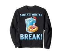 Santa's Winter Break Funny Vacation Christmas Xmas Claus Sweatshirt