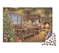 Santa's Workshop 1000 Piece Jigsaw Puzzle,Educational Toy,Adults & Kids 14+,Home Wall Decor,Whimsical Challenge,Premium Cardboard,Great Gifts,Stress Relief 52x38cm