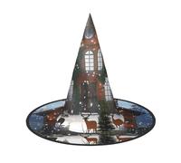 Santa's workshop Halloween Witches Hats Witch Headbands Wizard Hat Costume Accessories Cosplay for Party Masquerade Foldable 2 PCS