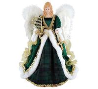 Santa's Workshop Irish Angel Treetopper, Other, Multicolor, 16"