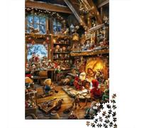 Santa's Workshop Jigsaw Puzzle 1000 Pieces Recycled Paper for Adults Christmas ElvesPuzzle Hard Difficult Challenging Family Game Fun Present & Activity 38x26cm/1000pcs