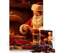 Santa's Workshop Jigsaw Puzzles for Teenagers 1000 Piece Wise Think Toy Gentle Leisure Tight Cut Santa Wish List (38x52cm)