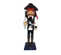 Santa's Workshop Johnny Pirate with Sword and Gun Wooden Christmas 14 Inch Nutcracker Decoration
