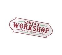 Santas Workshop Metal Sign Decor