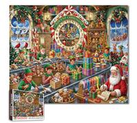 Santa's Workshop Puzzles 1000 Piece for Adults Christmas Elves Decor Jigsaw