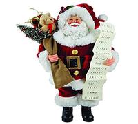 Santa's Workshop Santa with List Figurine, 12"