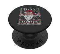Santas XMAS Ugly Christmas Nuclear-Technologist PopSockets Adhesive PopGrip