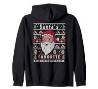 Santas XMAS Ugly Christmas Watchmaker-Clockmaker Zip Hoodie