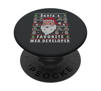 Santas XMAS Ugly Christmas Web-Developer PopSockets Adhesive PopGrip