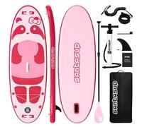 Santasup Kids Inflatable Paddle Board, 8ft Blue Panda with Paddle Board Accessories, Stand Up Paddle Board Durable, Stable Design, Wide Non-Slip Deck, Hand Pump for Youth & Kids