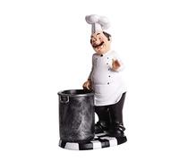 Santaur Ornament French Chef Tabletop Statue Home Accessories Chef Figurine Statue Resin Chef Figure House Decorations for Home Resin Figures for Hotel White Household 3D Model