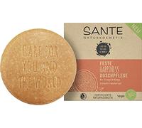 SANTE Natural Cosmetics Solid Soap for Showering for Delicate Skin, Vegan Formula with Organic Orange and Mango, Solid Happiness Shower Care, 1 x 80 g