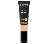 SANTE Naturkosmetik High Coverage Natural Foundation 01 Cool Ivory Vegan Foundation with Organic Peptides with High Coverage and a Natural Finish, Nourishing and Sustainable Formula, 25 ml