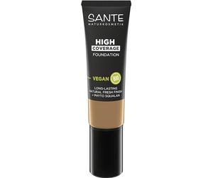 SANTE Naturkosmetik High Coverage Natural Foundation 05 Warm Beige Vegan Foundation with Organic Peptides, with Strong Covering Power and Natural Finish, Nourishing and Long-Lasting Formula,