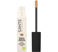 SANTE Naturkosmetik Mineral wake up concealer 02 warm beige, liquid, covers shade and blemishes, with natural hyaluron, vegan, 8 ml