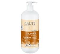 SANTE Naturkosmetik Shower Gel Organic Coconut & Vanilla 950 ml Family Size with Pump Dispenser Tropical Fragrance Cleans Gently & Thoroughly Vegan No Microplastic